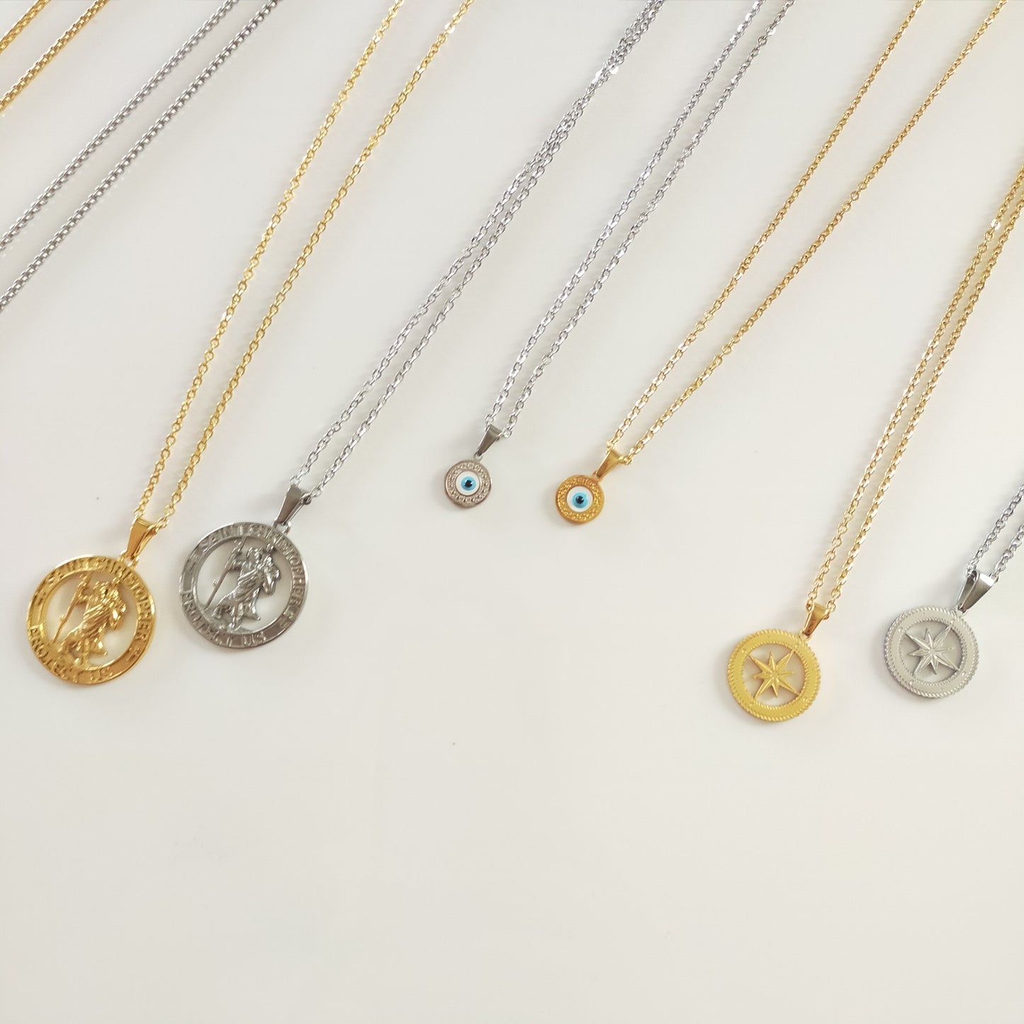 North STAR Compass NECKLACE SILVER