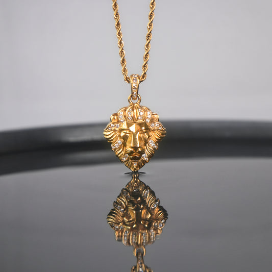 CRYSTAL LEONE NECKLACE GOLD